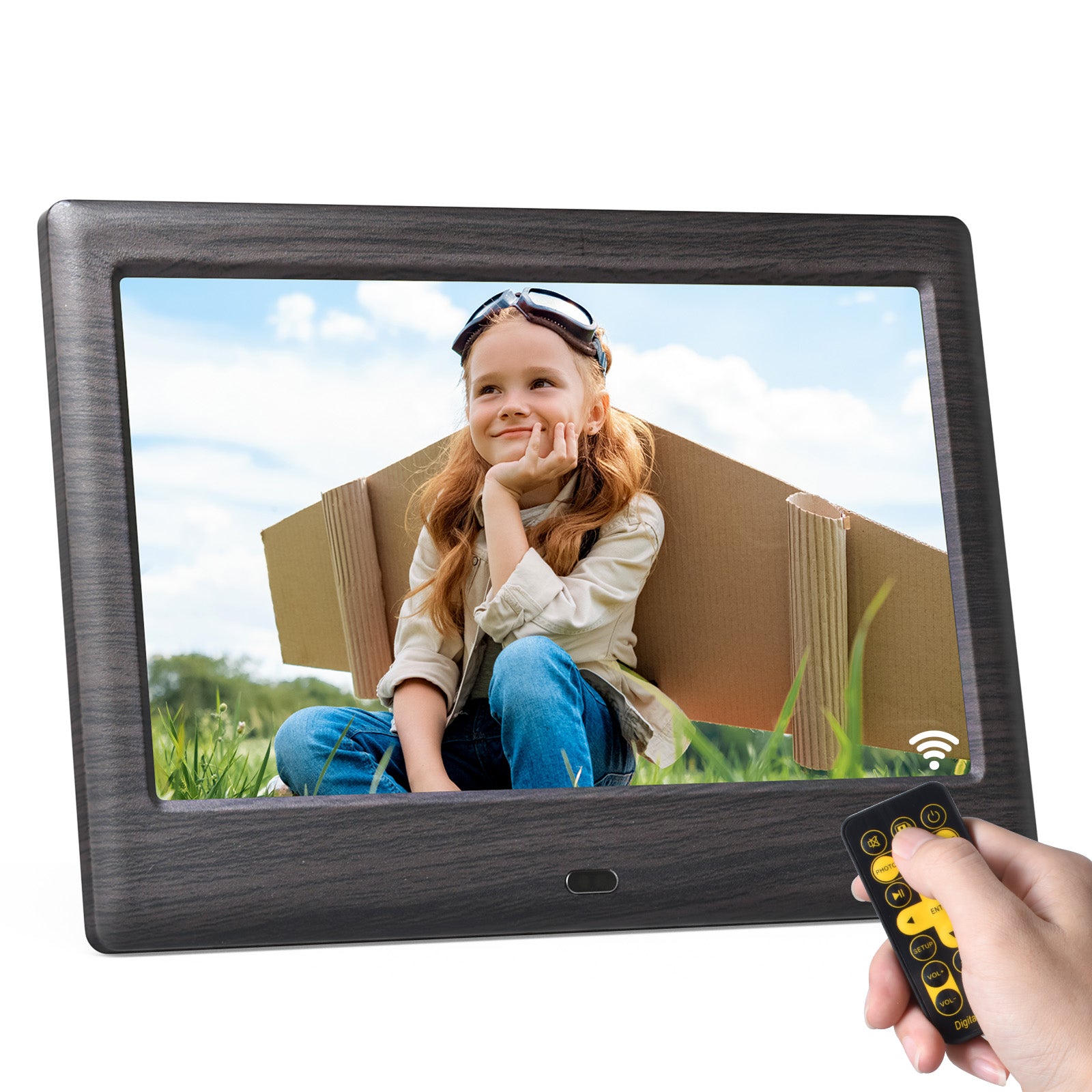 KODAK 7 Inch Wood Digital Picture Frame with Remote Control RDPF-708C