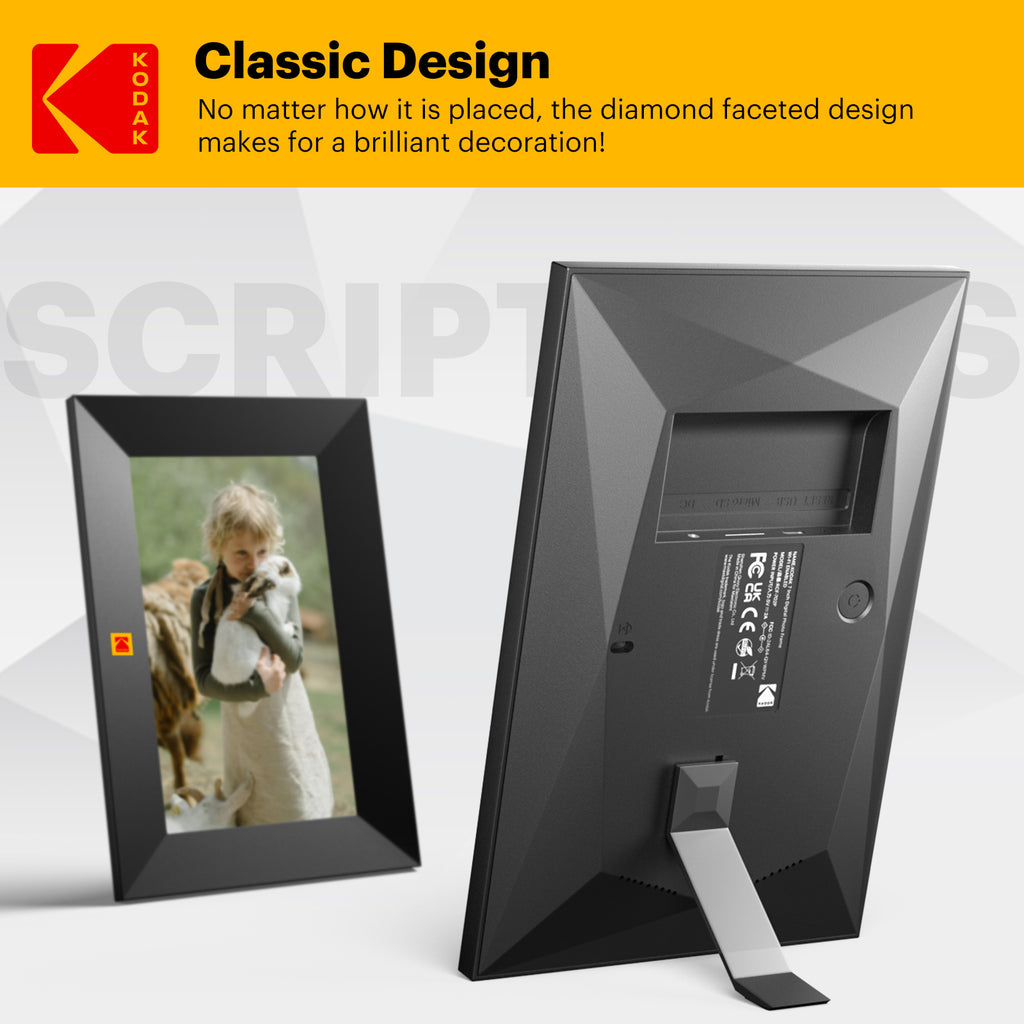 Kodak Set of 2,7”Touchscreen Digital Wi-Fi Photo Frames