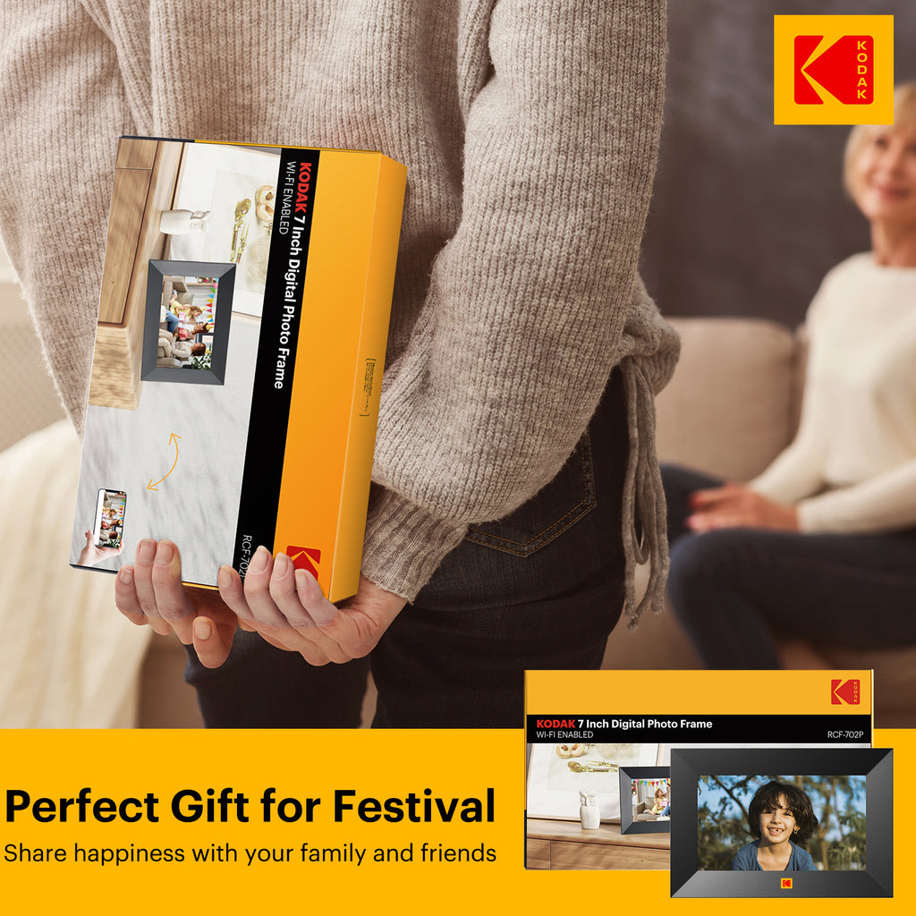 Kodak Set of 2,7”Touchscreen Digital Wi-Fi Photo Frames