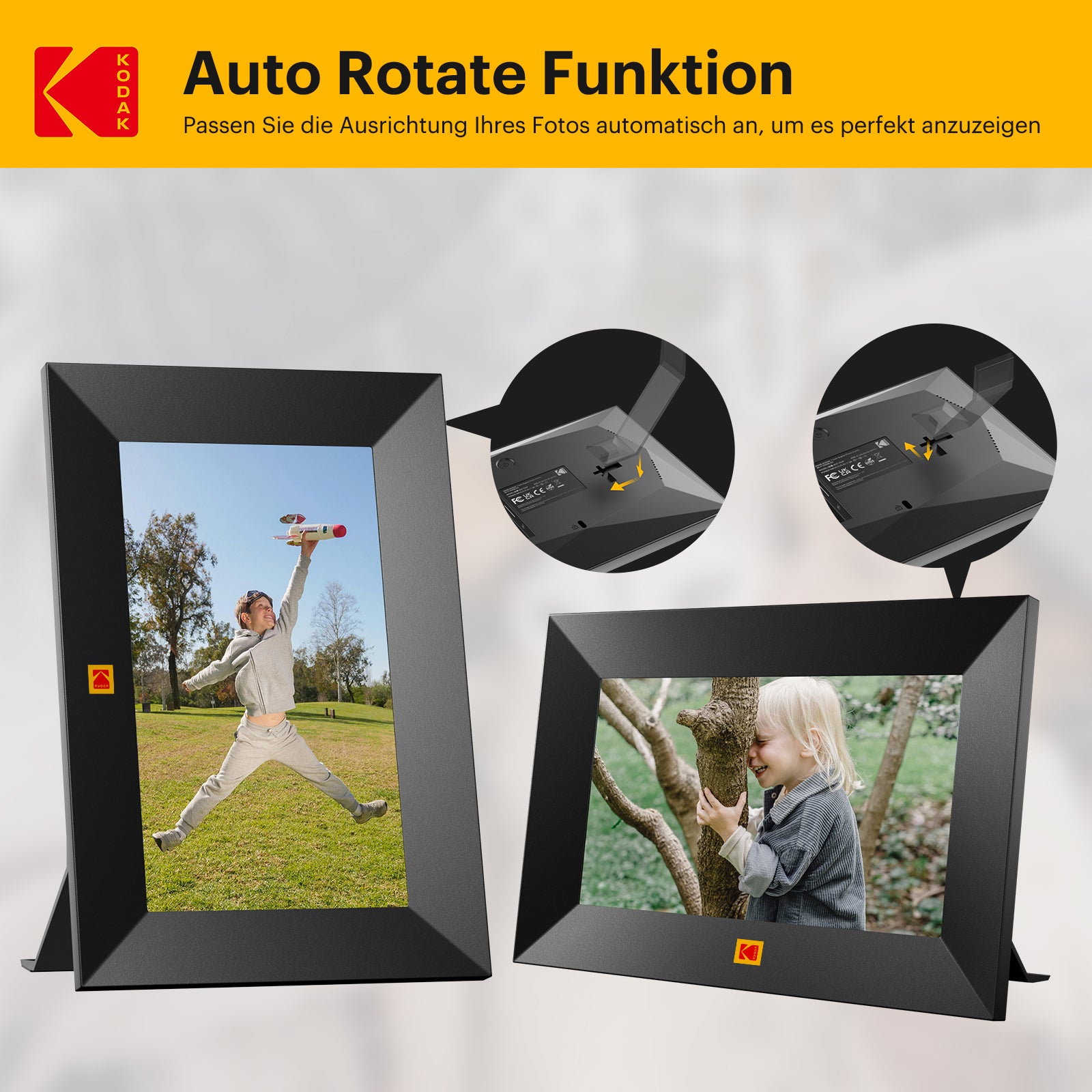 Kodak Set of 2,7”Touchscreen Digital Wi-Fi Photo Frames