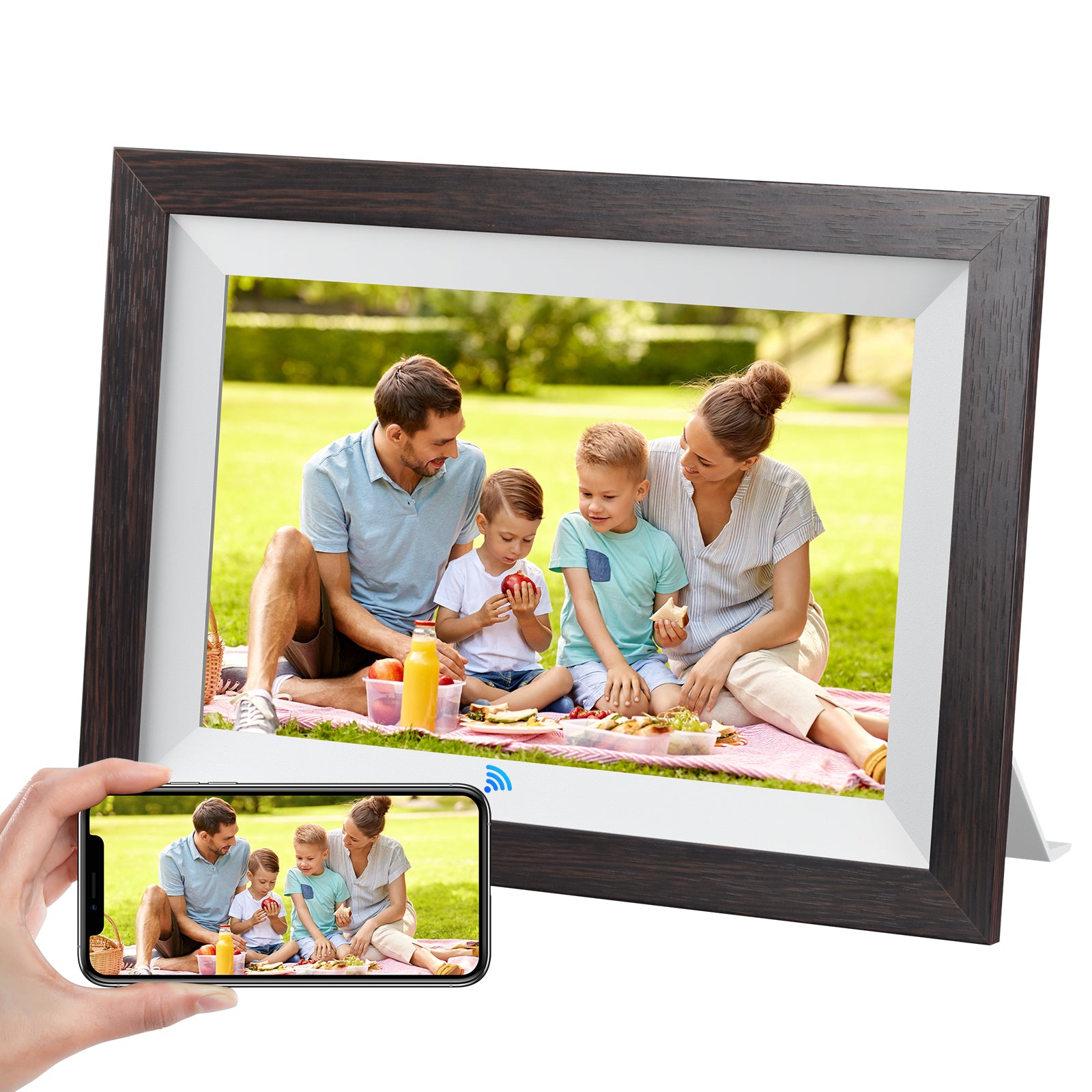 Kodak Wooden Digital Photo Frame 10.1 inch HD IPS Touchscreen 1012w