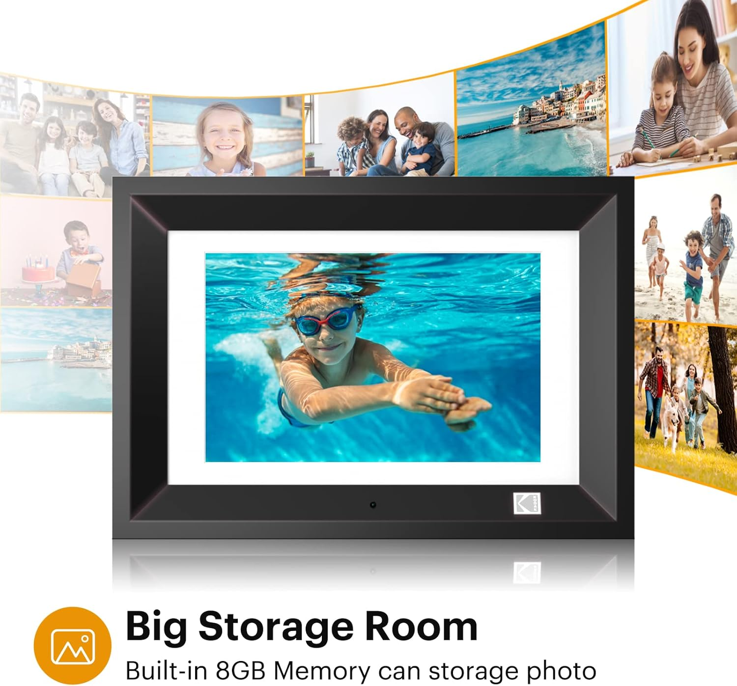 Kodak 10.1 Inch Digital Picture Frame with Remote Control 1280*800 HD Display RDPF-1020V