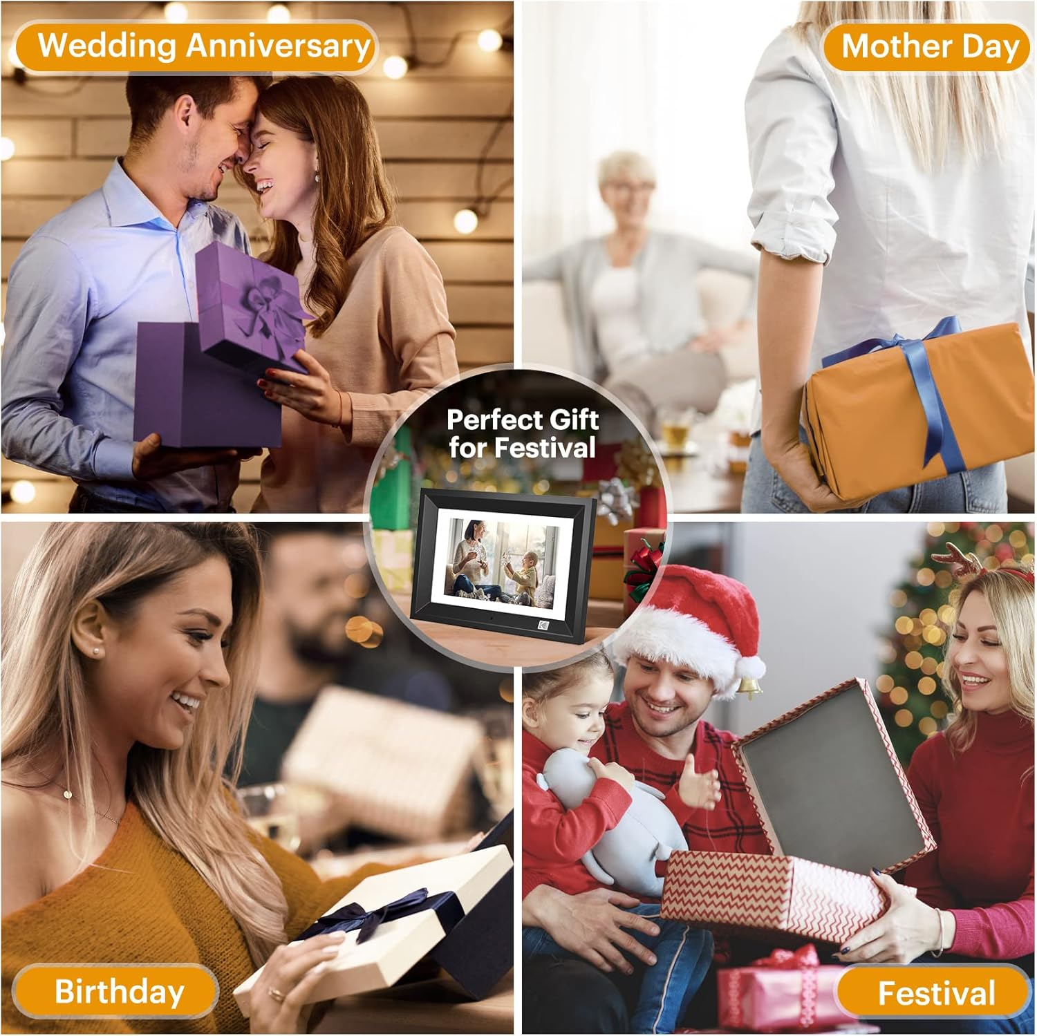 Kodak 10.1 Inch Digital Picture Frame with Remote Control 1280*800 HD Display RDPF-1020V