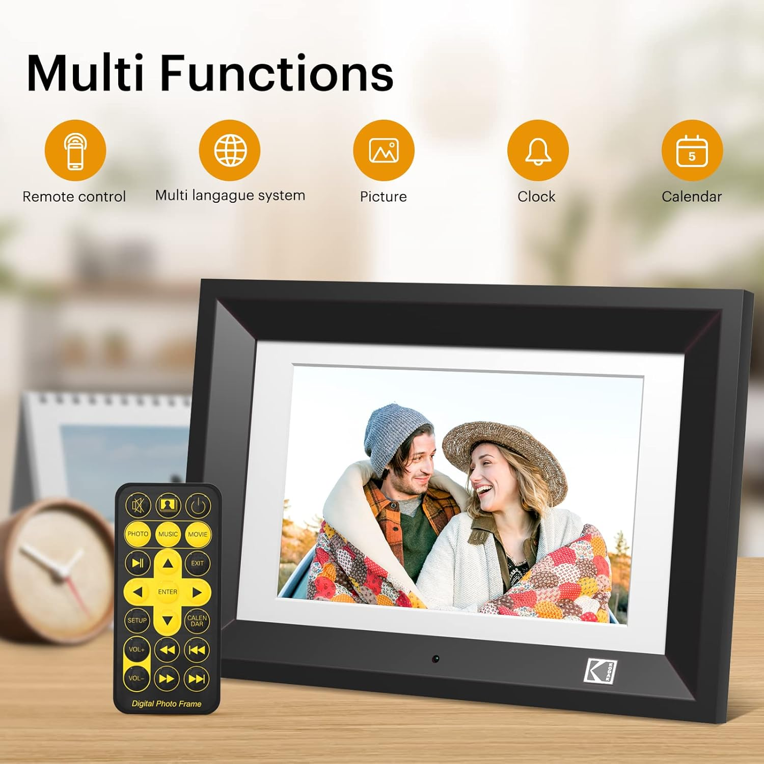 Kodak 10.1 Inch Digital Picture Frame with Remote Control 1280*800 HD Display RDPF-1020V