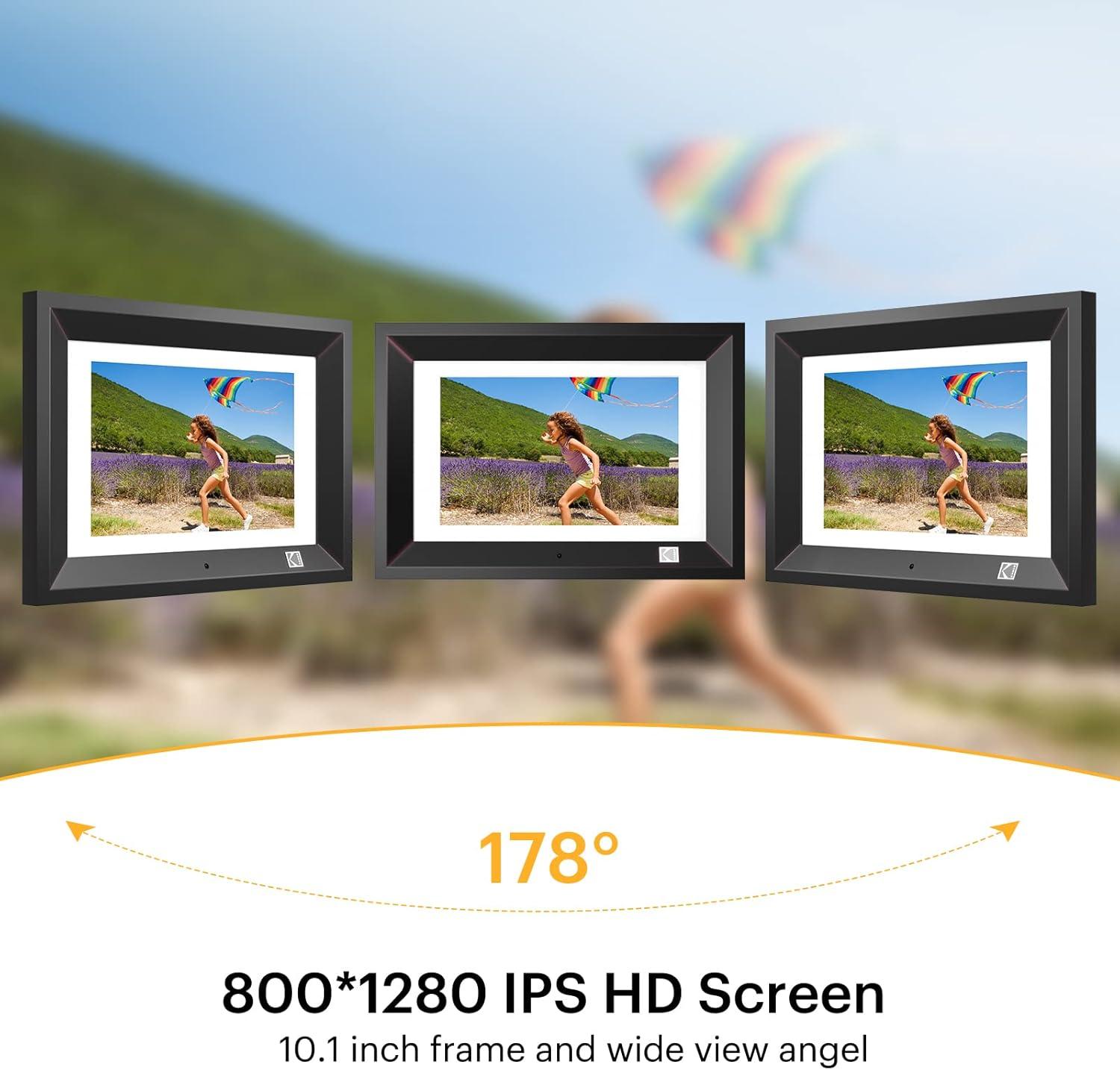 Kodak 10.1 Inch Digital Picture Frame with Remote Control 1280*800 HD Display RDPF-1020V