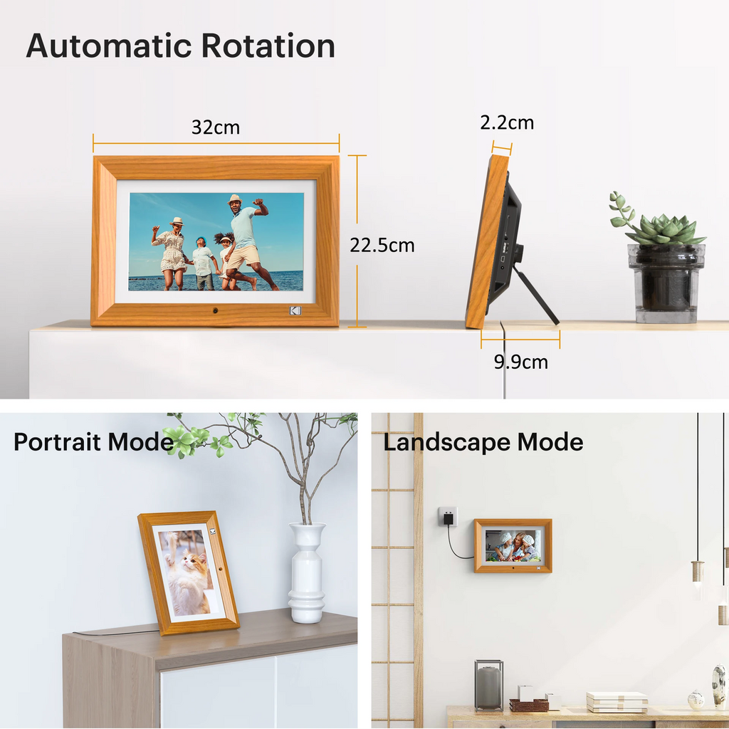 Kodak 10.1 Inch Digital Picture Frame with Remote Control 1280*800 HD Display RDPF-1020V