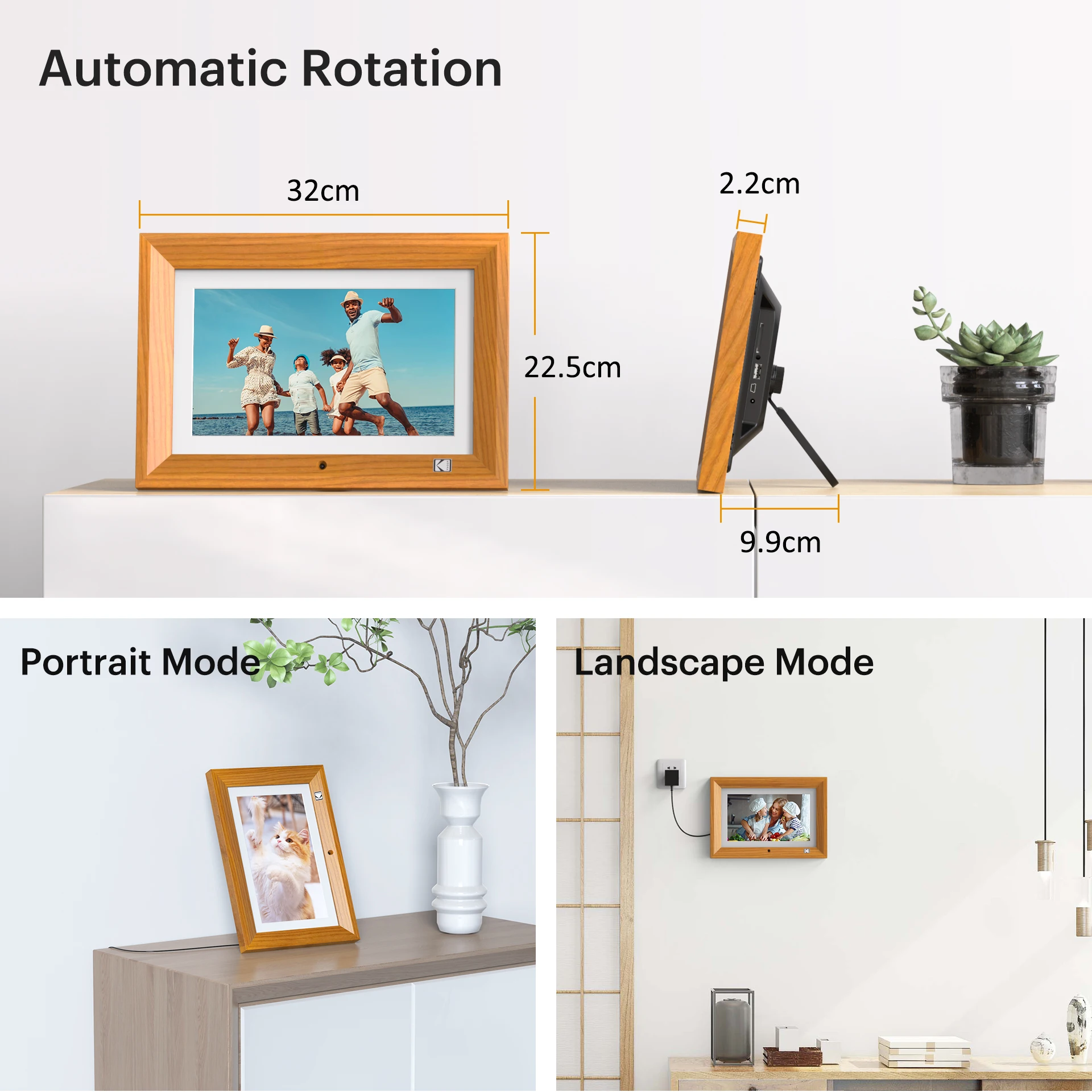 Kodak 10.1 Inch Digital Picture Frame with Remote Control 1280*800 HD Display RDPF-1020V