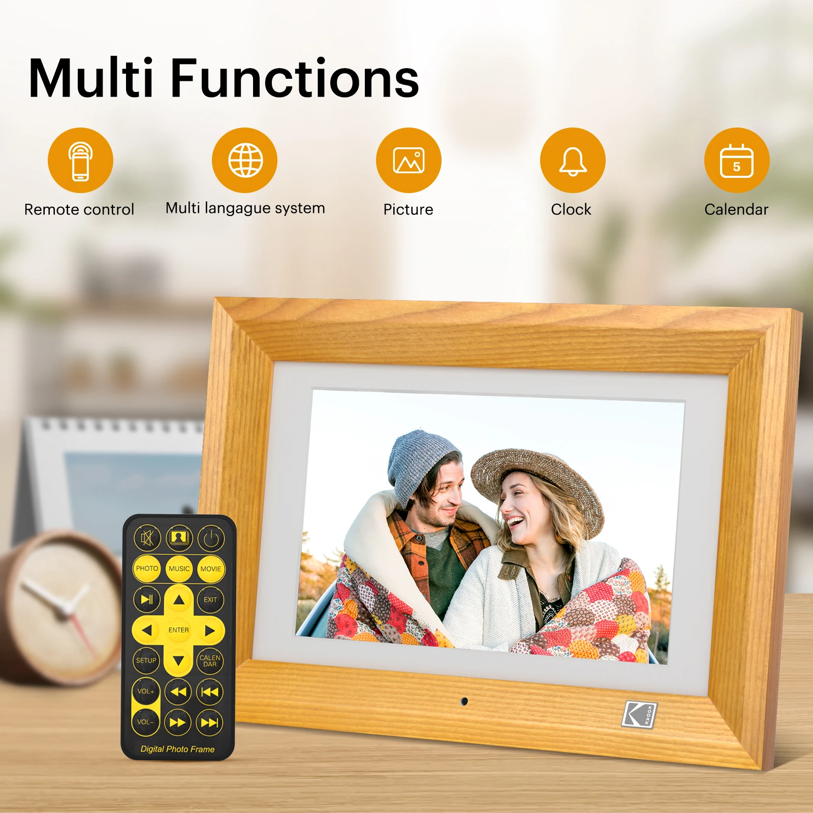 Kodak 10.1 Inch Digital Picture Frame with Remote Control 1280*800 HD Display RDPF-1020V
