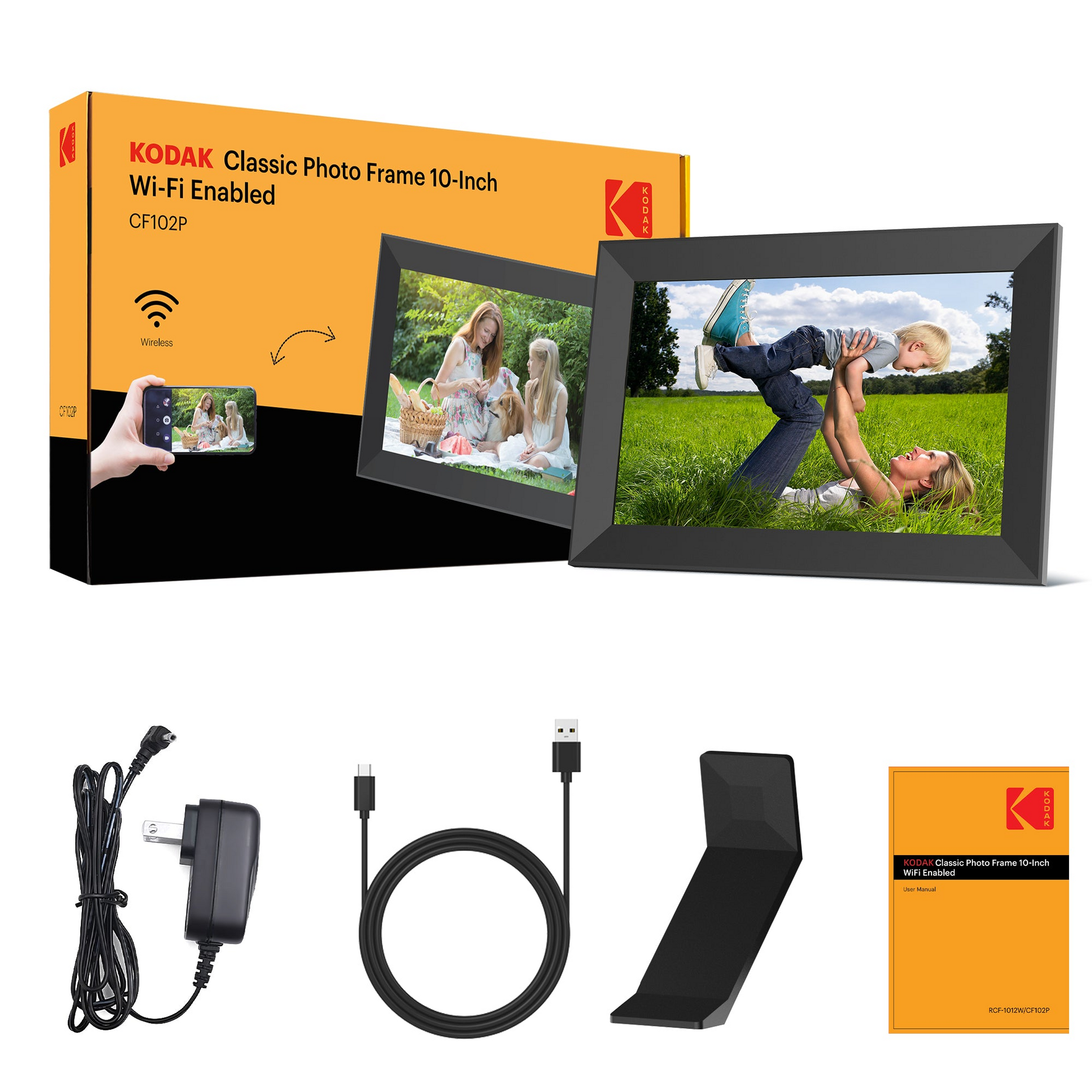KODAK 10.1-inch Classic Digital Photo Frame CF102P Wi-Fi Enabled