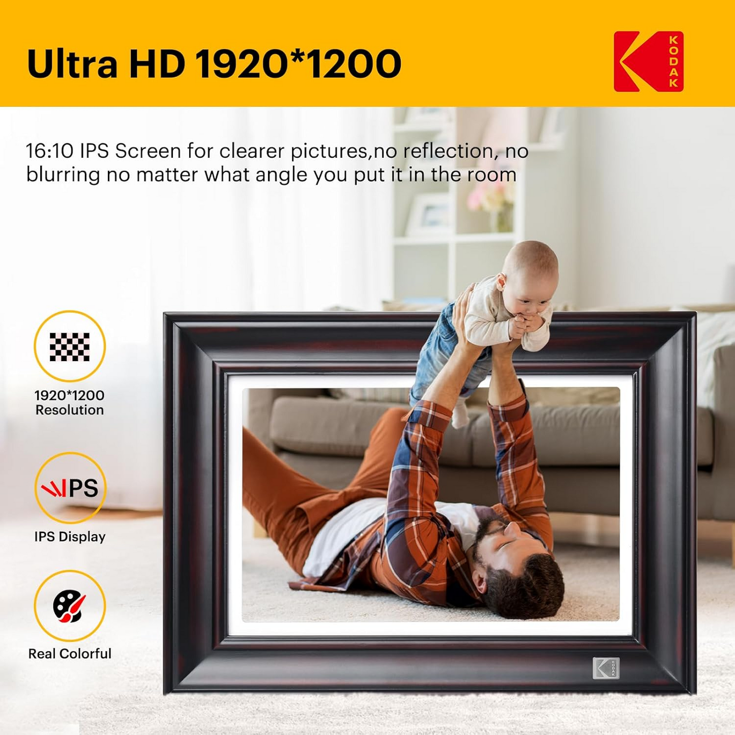 Kodak 10.1 inch Touchscreen Digital Photo Frame WiFi Enabled 32GB  RWF-127