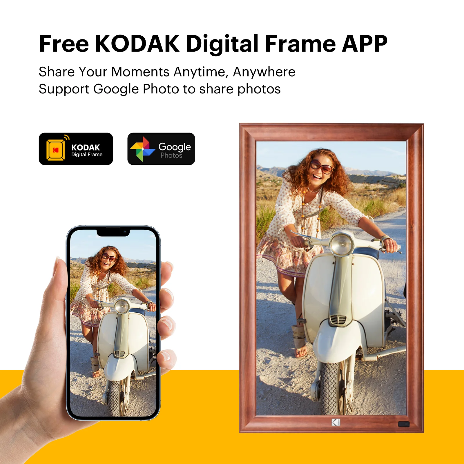 KODAK 32-inch Wi-Fi Enabled Large Wall Screen Digital Photo Frame