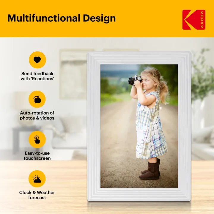 Kodak 10 inch WiFi Digital Photo Frame 800*1280HD Touch Screen RCF-1016