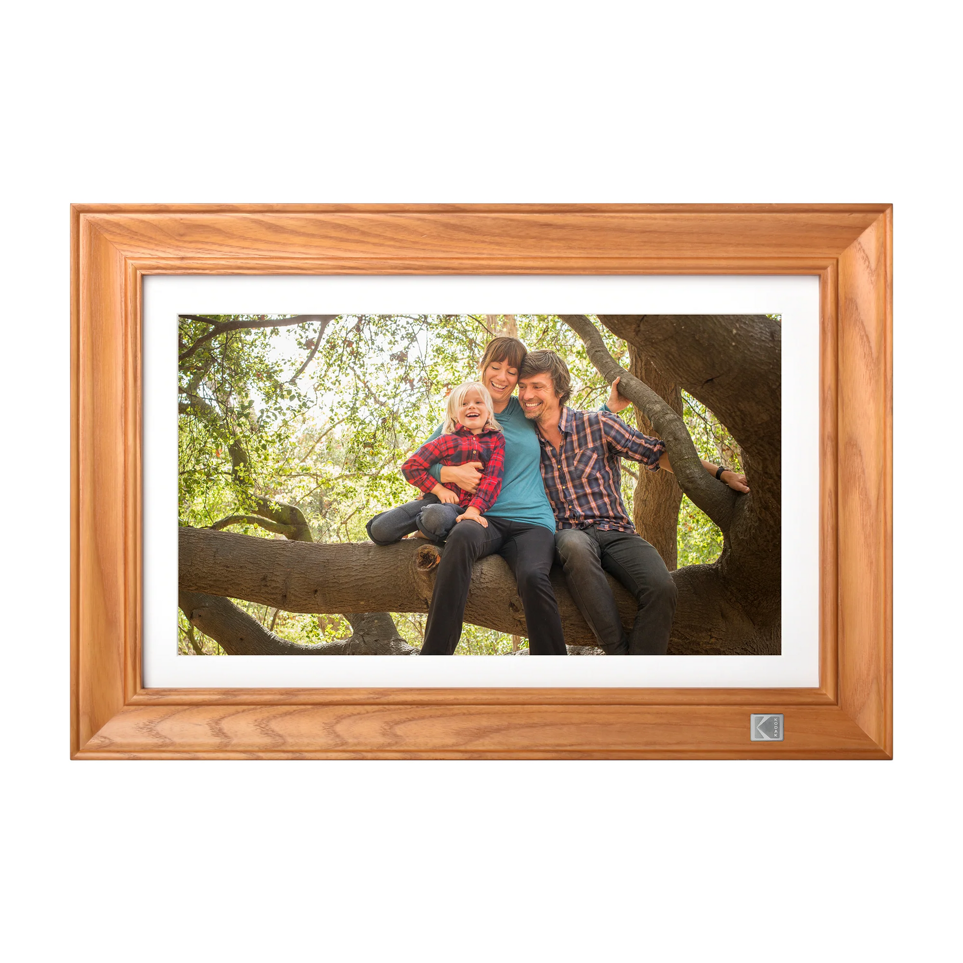 Kodak 14.1 Inch Smart WiFi Digital Picture Frame 1920x1080 Touch Screen Built in 32GB Memory (Wood)