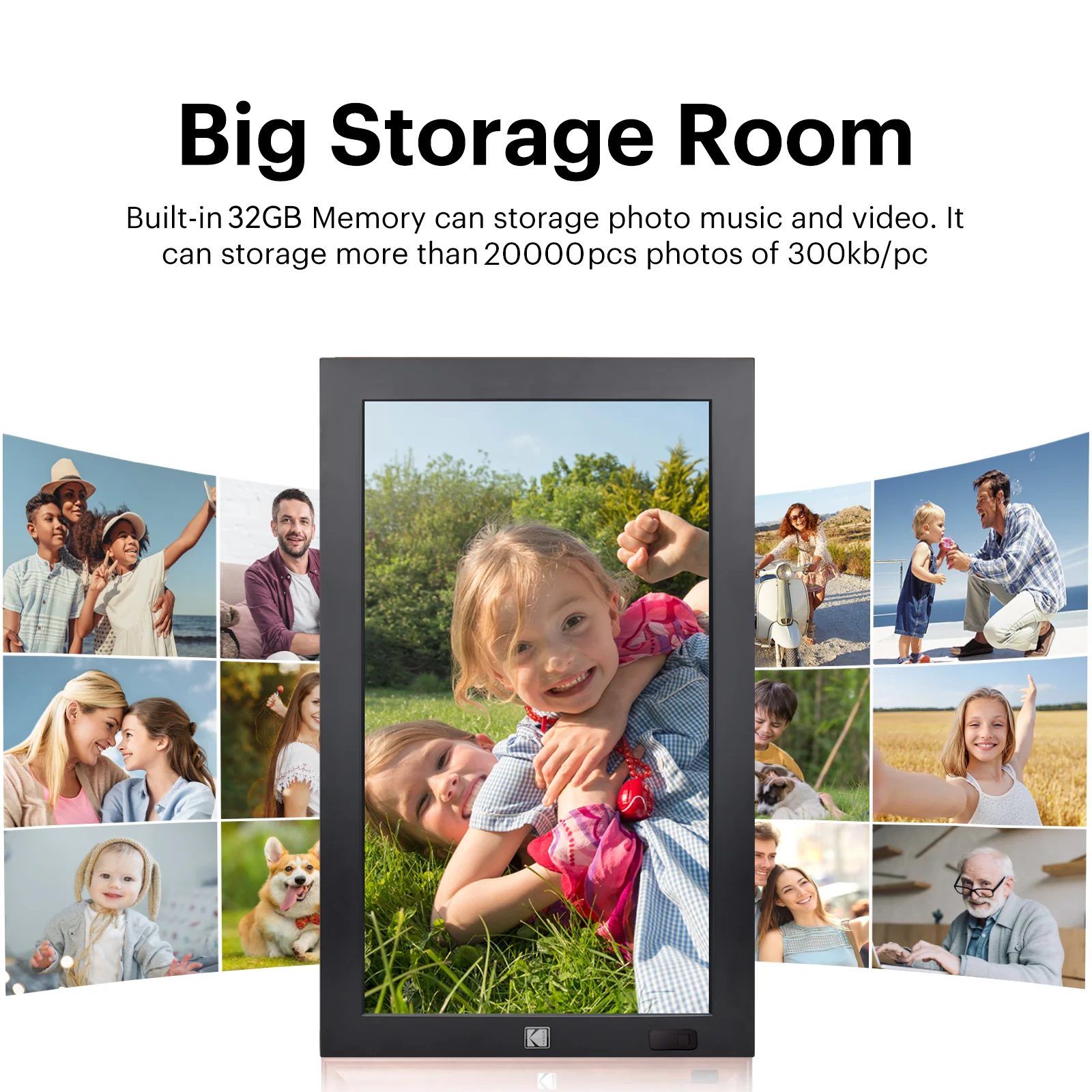 KODAK 23.8" Wi-Fi Enabled Digital Photo Frame WF238V