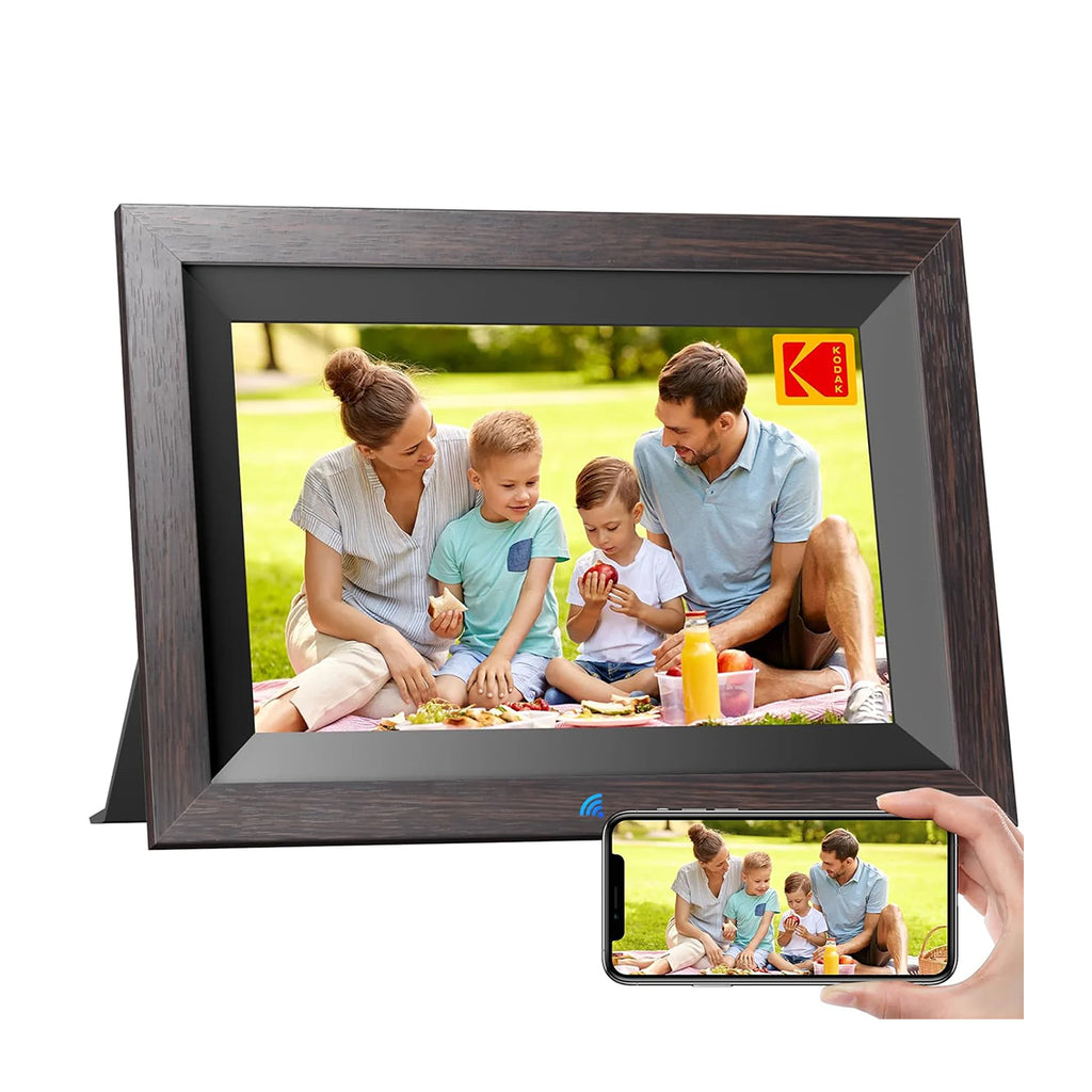 Kodak Wooden Digital Photo Frame 10.1 inch HD IPS Touchscreen 1012w