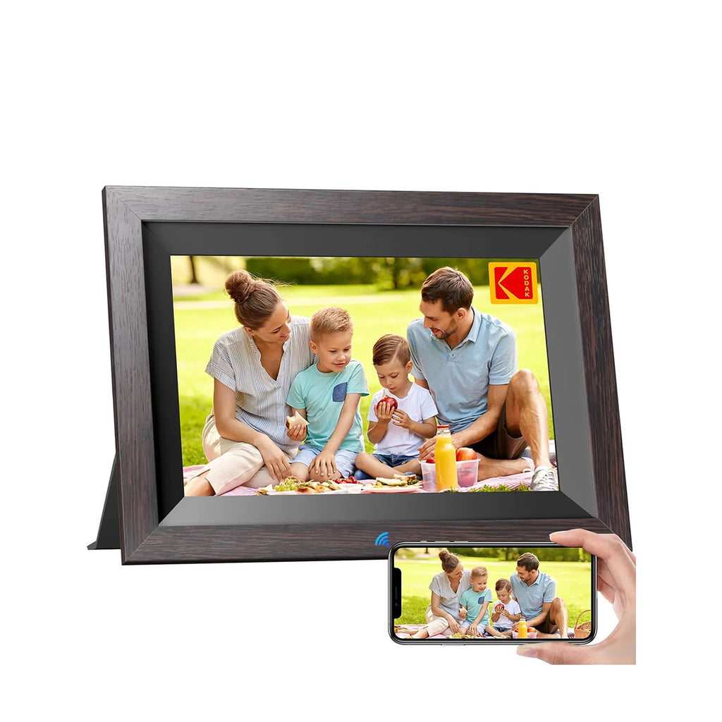 Kodak Wooden Digital Photo Frame 10.1 inch HD IPS Touchscreen 1012w