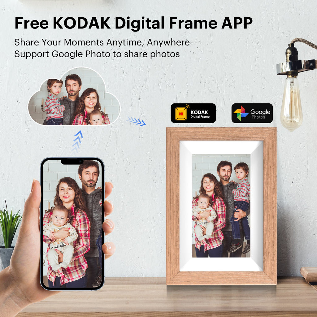 Kodak Set of 2,7”Touchscreen Digital Wi-Fi Photo Frames