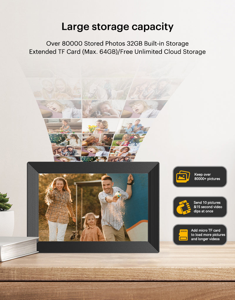 Kodak 10‘’ WiFi Digital Photo Frame 800*1280HD Touch Screen RCF-1016