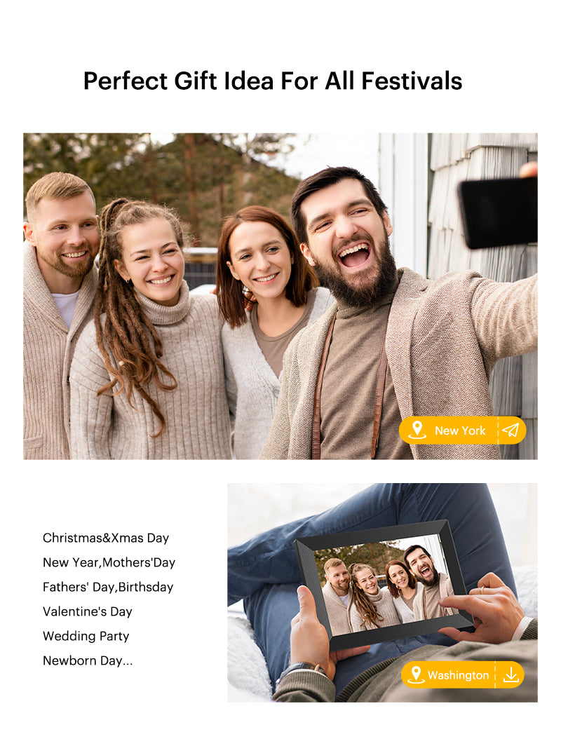 Kodak 10‘’ WiFi Digital Photo Frame 800*1280HD Touch Screen RCF-1016