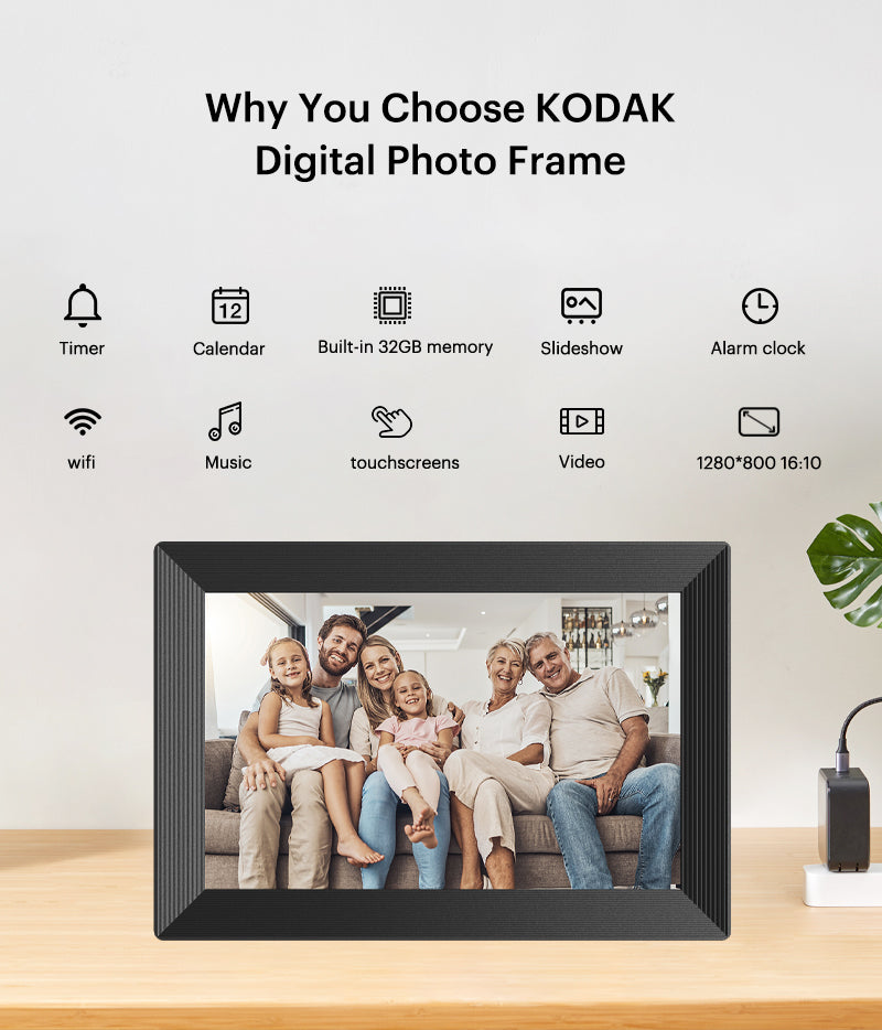 Kodak 10‘’ WiFi Digital Photo Frame 800*1280HD Touch Screen RCF-1016