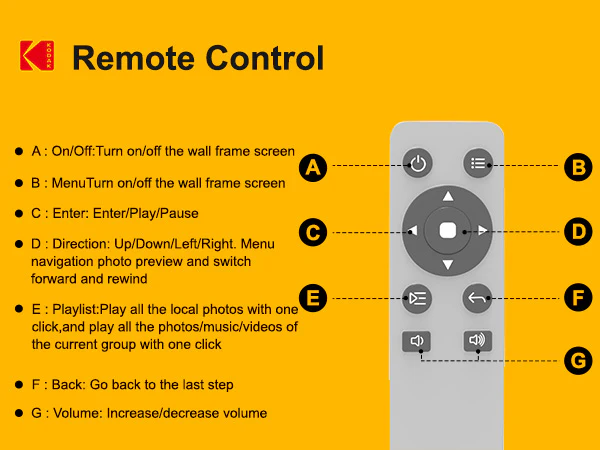 KODAK 23.8" Wi-Fi Enabled Digital Photo Frame WF238V