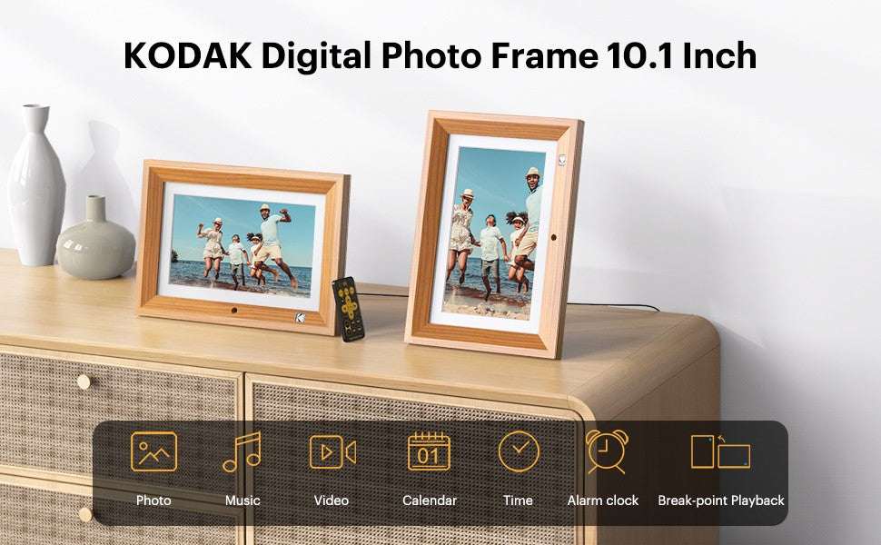 Kodak 10.1 Inch Digital Picture Frame with Remote Control 1280*800 HD Display RDPF-1020V