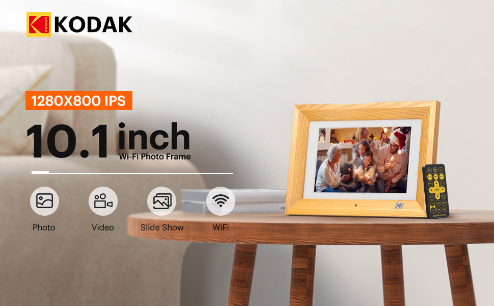 Kodak 10.1 Inch Digital Picture Frame with Remote Control 1280*800 HD Display RDPF-1020V