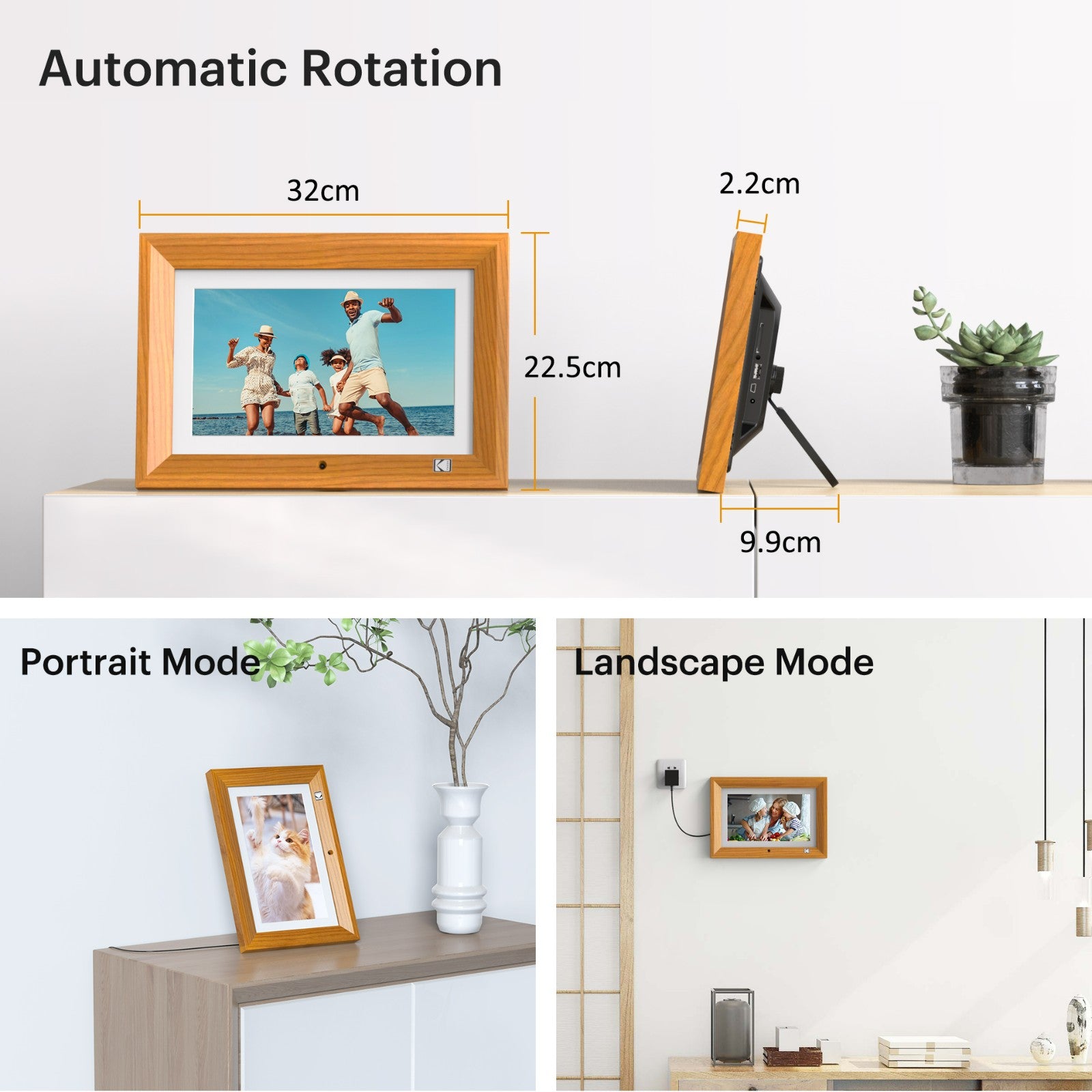 Kodak 10.1 Inch Digital Picture Frame with Remote Control 1280*800 HD Display RDPF-1020V