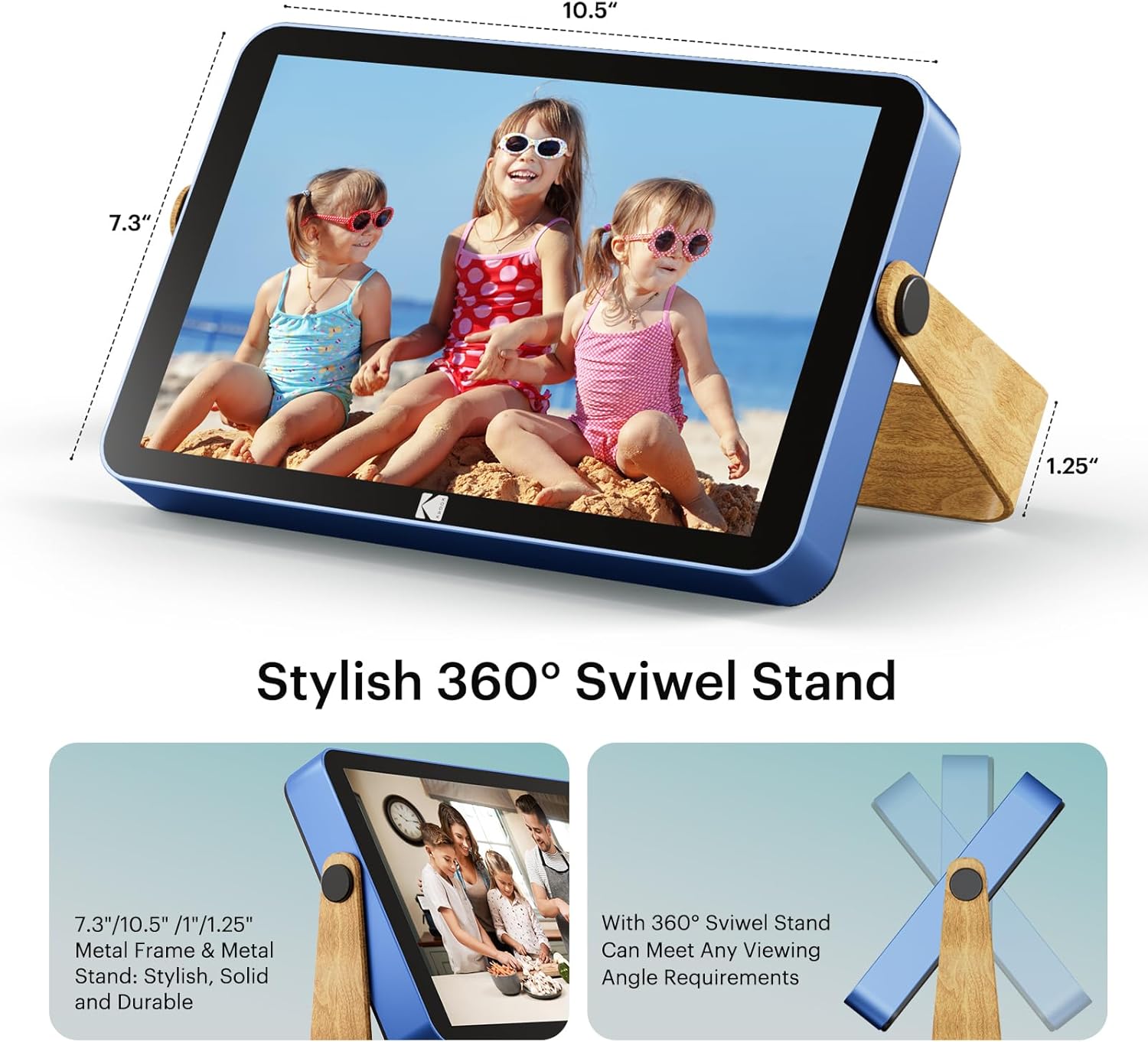 KODAK 10″ IPS Touch Panel WiFi Digital Photo Frame RWF-108H