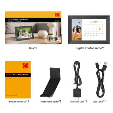 Kodak Set of 2,7”Touchscreen Digital Wi-Fi Photo Frames
