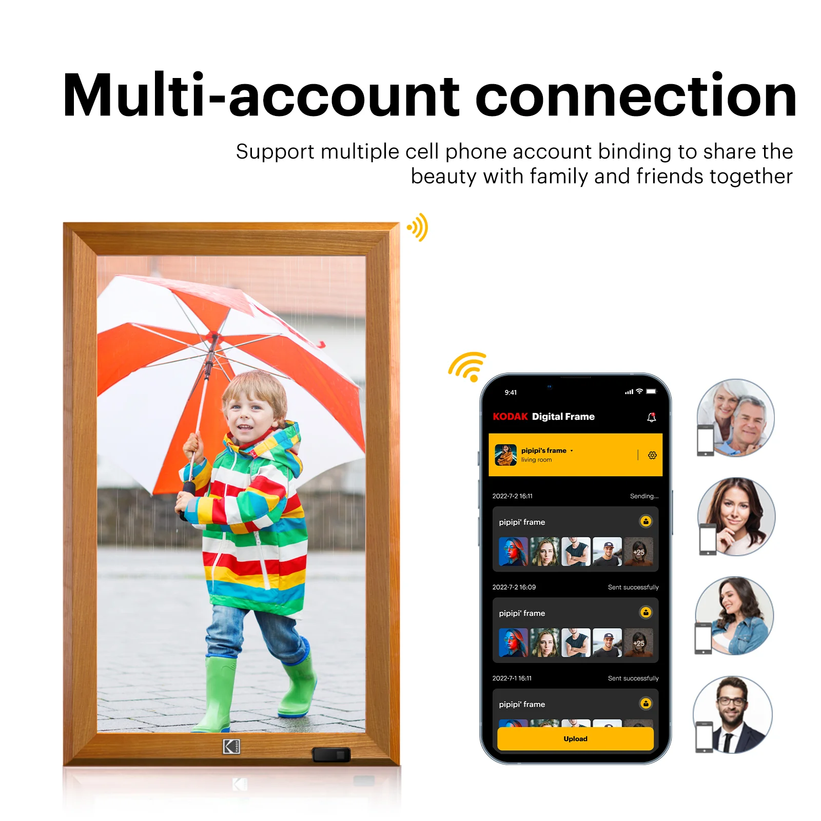 KODAK 23.8" Wi-Fi Enabled Digital Photo Frame WF238V