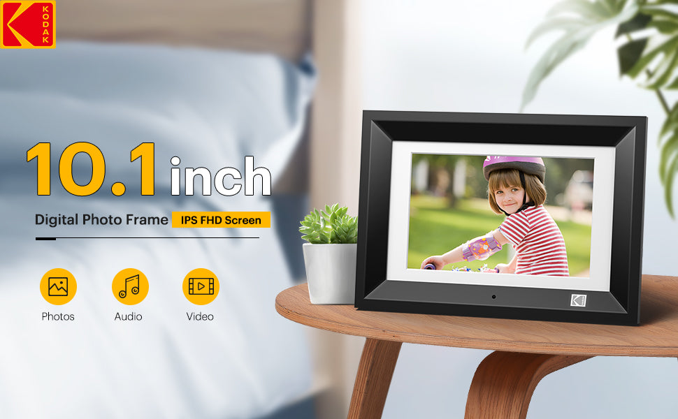 Kodak 10.1 Inch Digital Picture Frame with Remote Control 1280*800 HD Display RDPF-1020V