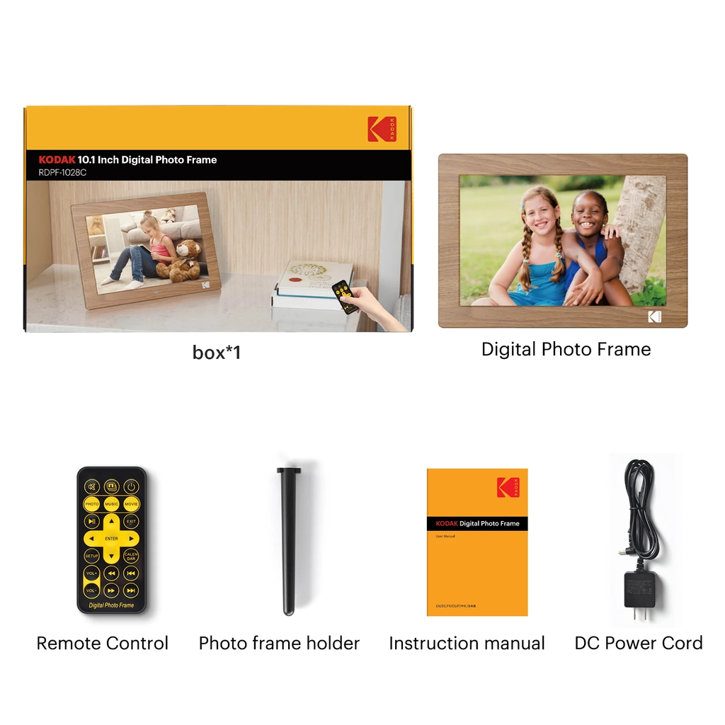 KODAK 10 Inch No WiFi Digital Picture Frame with Remote Control 1028C
