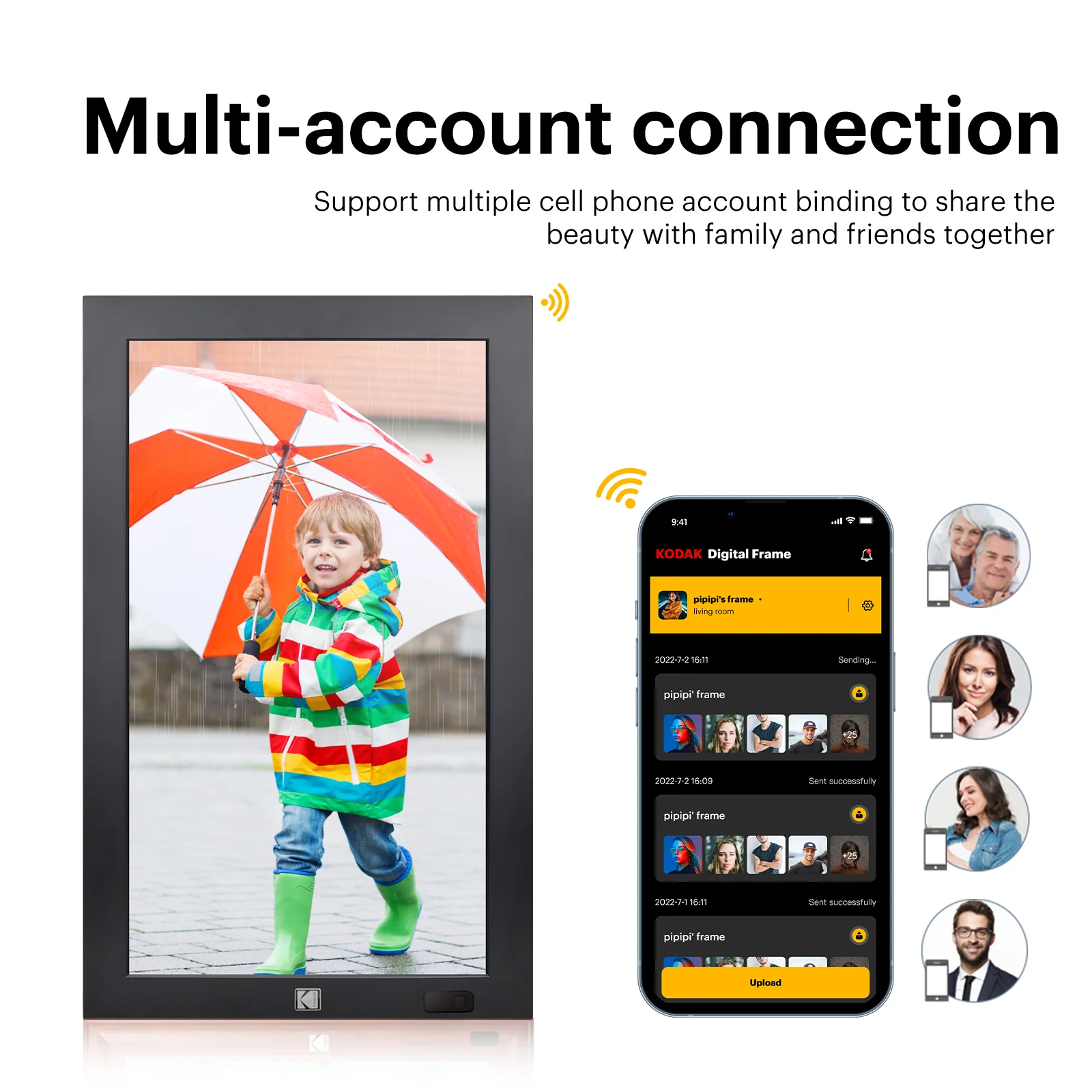 KODAK 23.8" Wi-Fi Enabled Digital Photo Frame WF238V