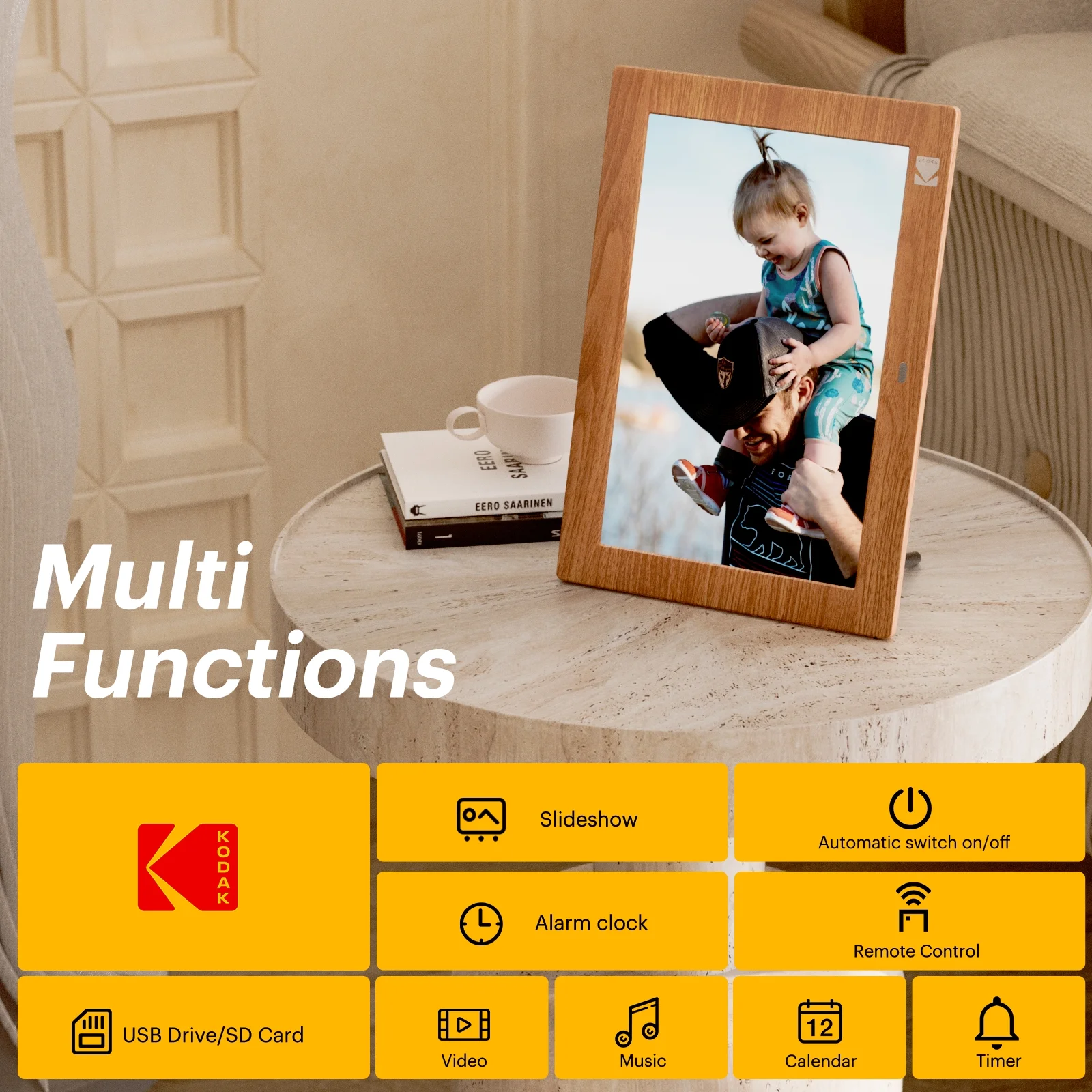 KODAK 10 Inch No WiFi Digital Picture Frame with Remote Control 1028C